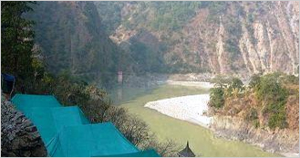 The Rafting Camp at Narender Nagar, Rishikesh near RajaJi National Park